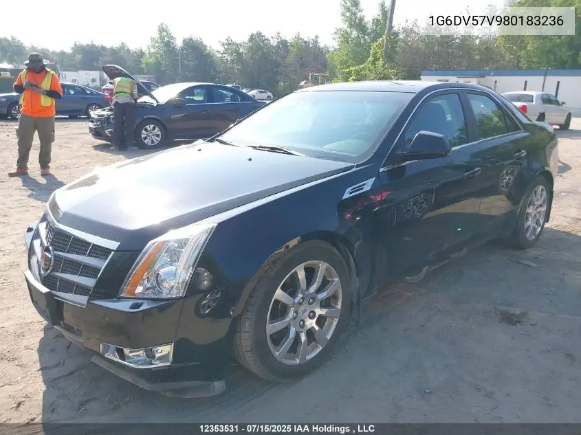 2008 Cadillac Cts VIN: 1G6DV57V980183236 Lot: 12353531