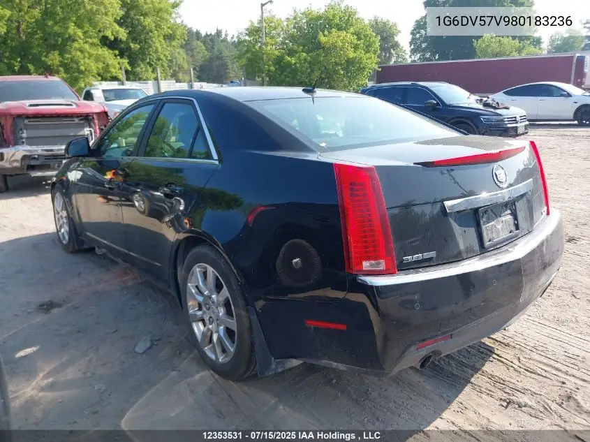 2008 Cadillac Cts VIN: 1G6DV57V980183236 Lot: 12353531