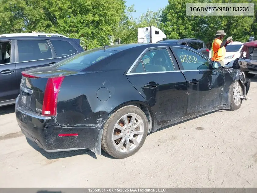 2008 Cadillac Cts VIN: 1G6DV57V980183236 Lot: 12353531