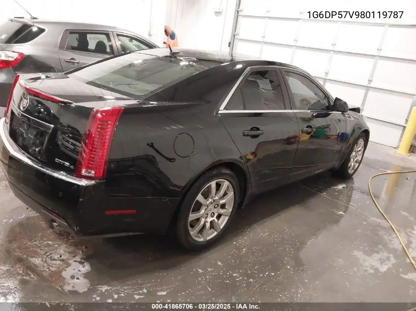 2008 Cadillac Cts Standard VIN: 1G6DP57V980119787 Lot: 41865706