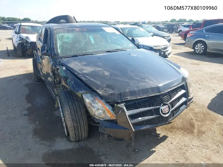 2008 Cadillac Cts Standard VIN: 1G6DM577X80109960 Lot: 42582678