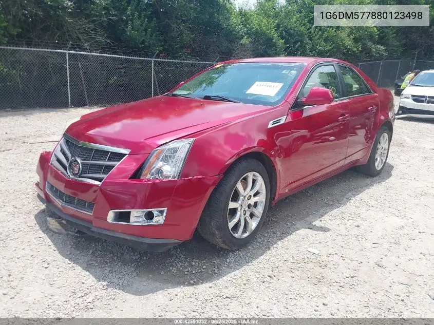 2008 Cadillac Cts Standard VIN: 1G6DM577880123498 Lot: 42591032