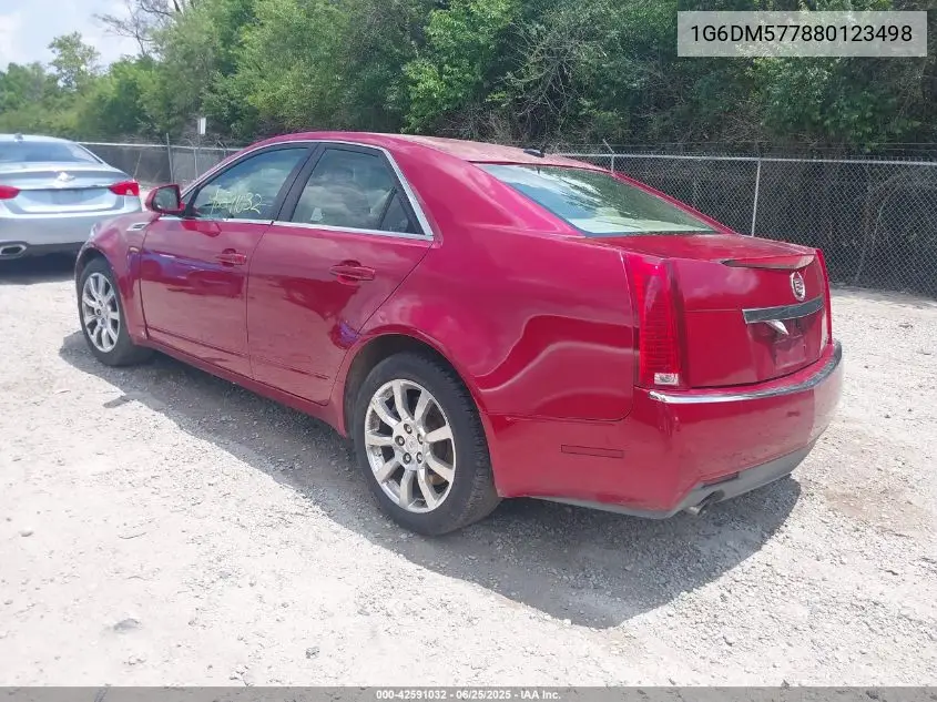 2008 Cadillac Cts Standard VIN: 1G6DM577880123498 Lot: 42591032