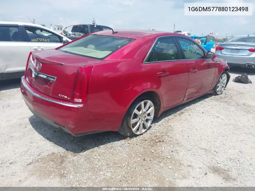 2008 Cadillac Cts Standard VIN: 1G6DM577880123498 Lot: 42591032