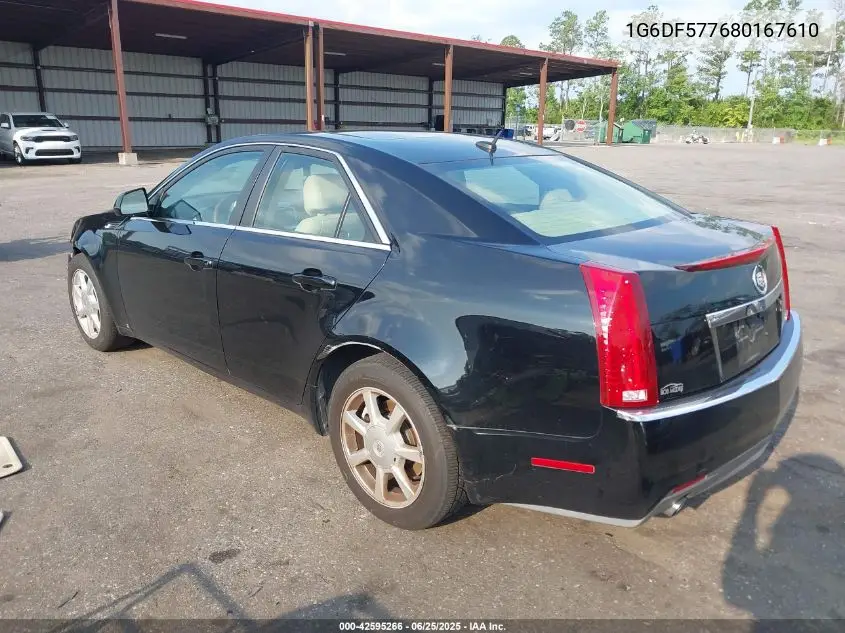 2008 Cadillac Cts Standard VIN: 1G6DF577680167610 Lot: 42595266
