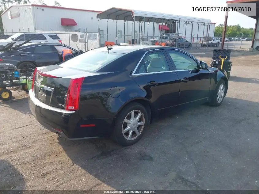 2008 Cadillac Cts Standard VIN: 1G6DF577680167610 Lot: 42595266