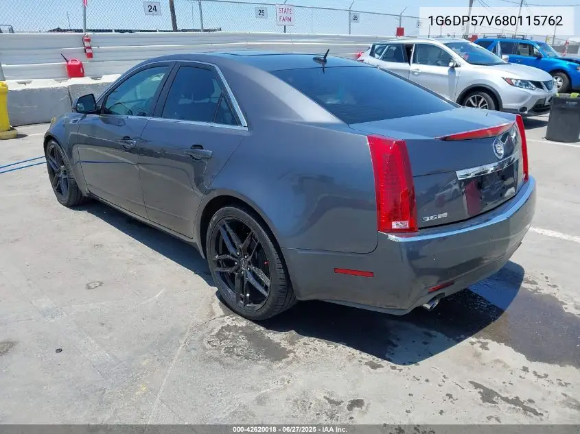2008 Cadillac Cts Standard VIN: 1G6DP57V680115762 Lot: 42620018