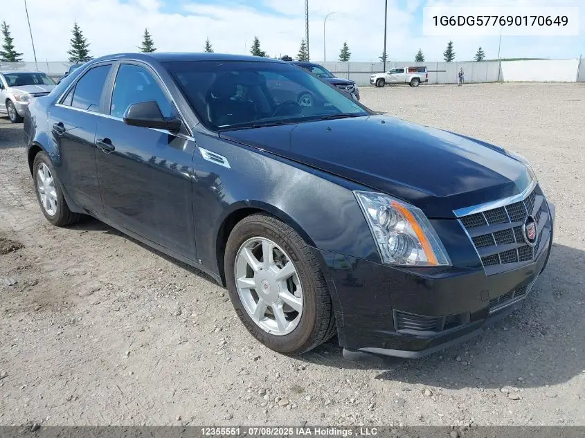 2009 Cadillac Cts VIN: 1G6DG577690170649 Lot: 12355551