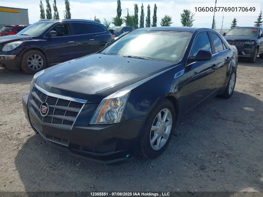 2009 Cadillac Cts VIN: 1G6DG577690170649 Lot: 12355551