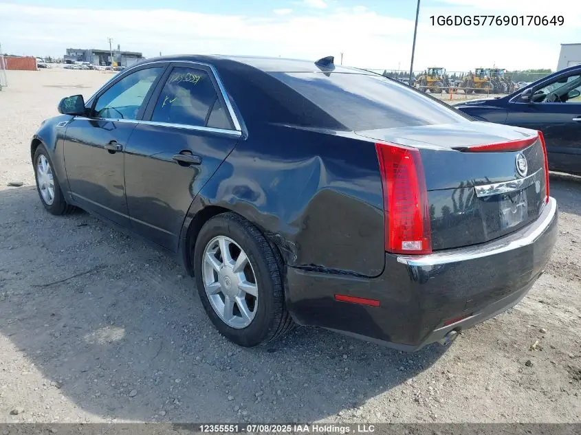 2009 Cadillac Cts VIN: 1G6DG577690170649 Lot: 12355551