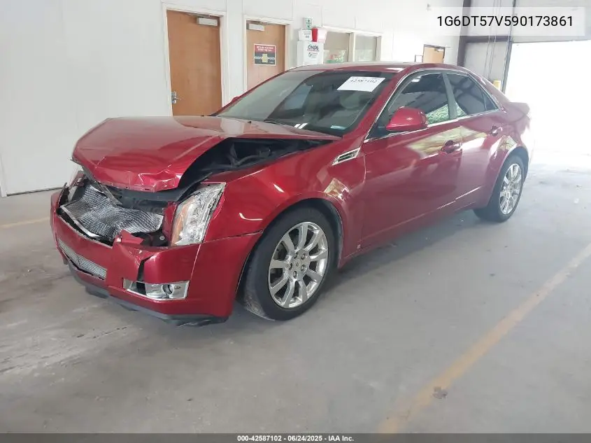 2009 Cadillac Cts Standard VIN: 1G6DT57V590173861 Lot: 42587102