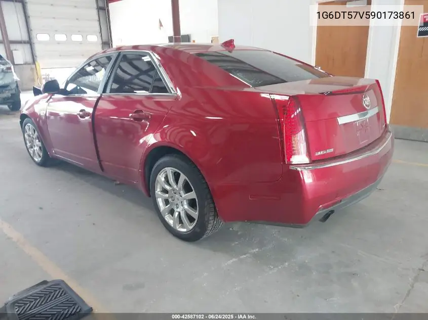 2009 Cadillac Cts Standard VIN: 1G6DT57V590173861 Lot: 42587102