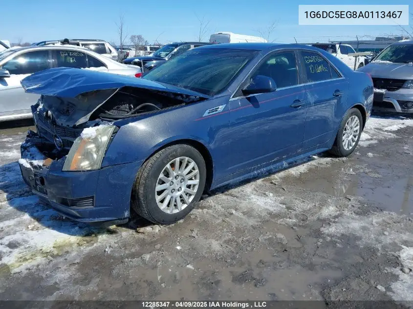 2010 Cadillac Cts 3.6L Base VIN: 1G6DC5EG8A0113467 Lot: 12285347