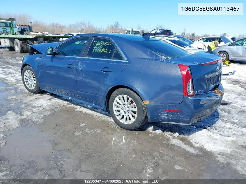 2010 Cadillac Cts 3.6L Base VIN: 1G6DC5EG8A0113467 Lot: 12285347