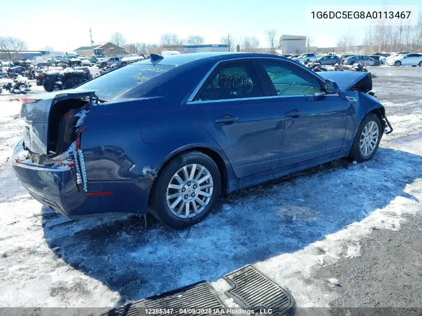 2010 Cadillac Cts 3.6L Base VIN: 1G6DC5EG8A0113467 Lot: 12285347