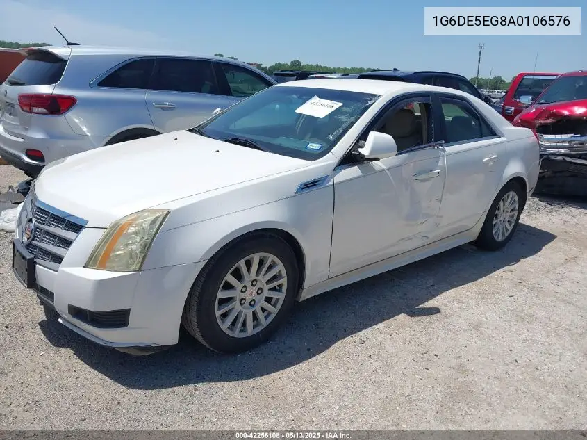 2010 Cadillac Cts Luxury VIN: 1G6DE5EG8A0106576 Lot: 42256108