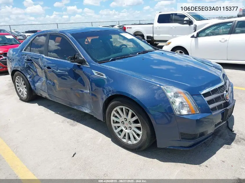 2010 Cadillac Cts Luxury VIN: 1G6DE5EG3A0115377 Lot: 42608919