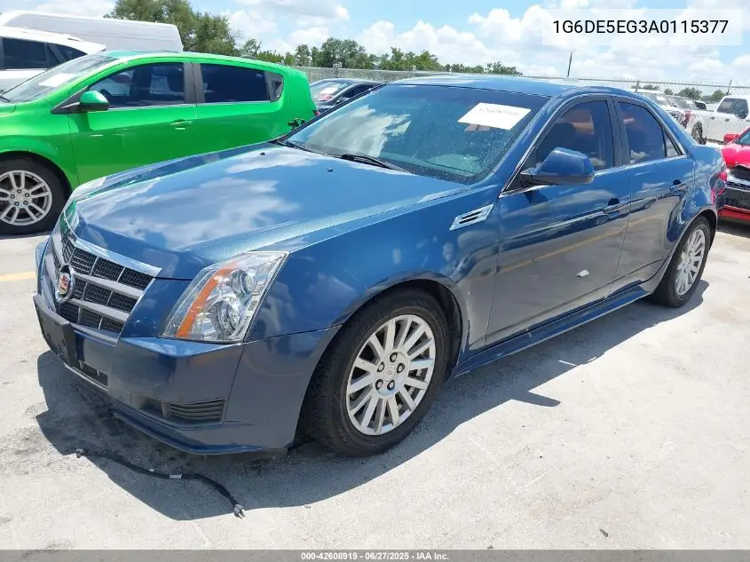 2010 Cadillac Cts Luxury VIN: 1G6DE5EG3A0115377 Lot: 42608919