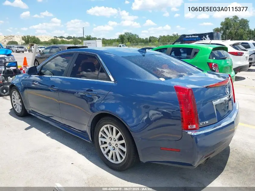 2010 Cadillac Cts Luxury VIN: 1G6DE5EG3A0115377 Lot: 42608919