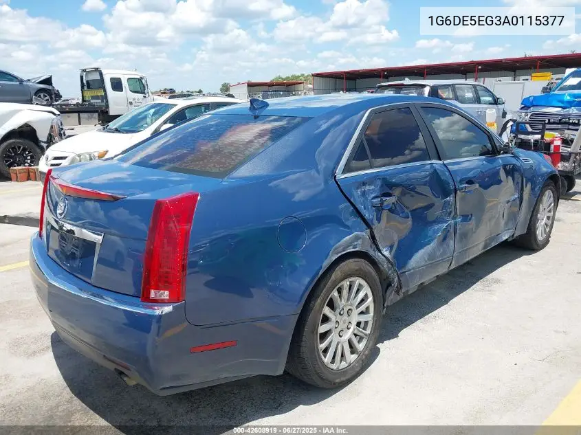 2010 Cadillac Cts Luxury VIN: 1G6DE5EG3A0115377 Lot: 42608919