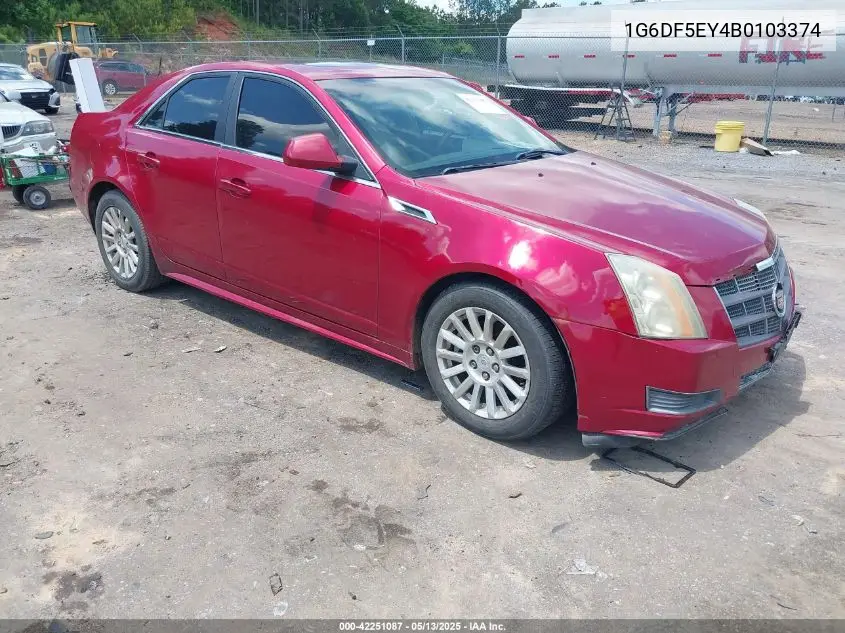 2011 Cadillac Cts Luxury VIN: 1G6DF5EY4B0103374 Lot: 42251087