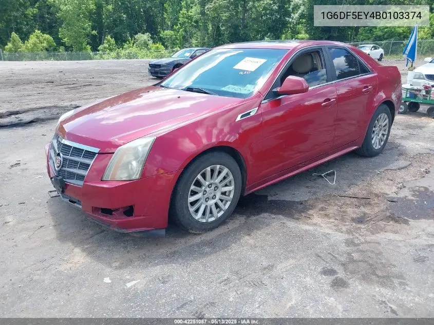 2011 Cadillac Cts Luxury VIN: 1G6DF5EY4B0103374 Lot: 42251087