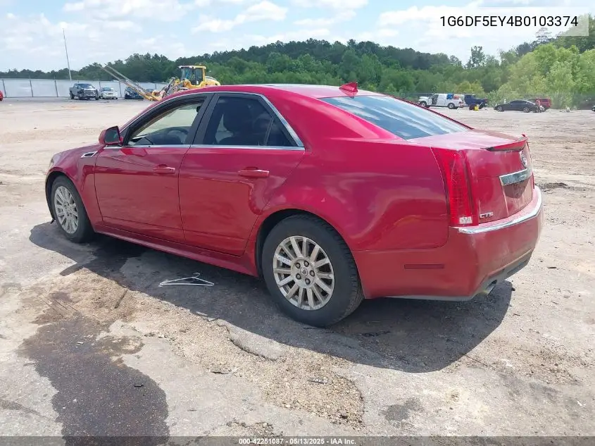 2011 Cadillac Cts Luxury VIN: 1G6DF5EY4B0103374 Lot: 42251087