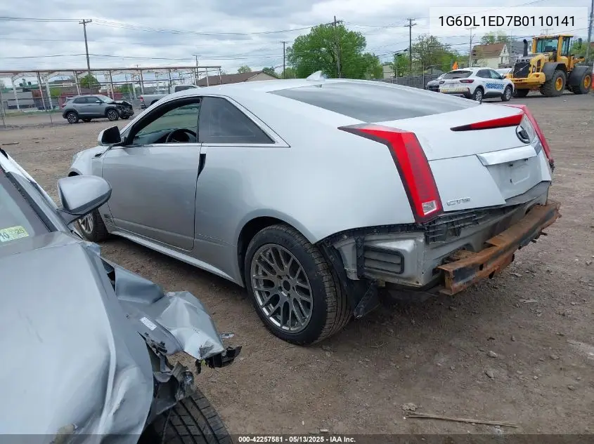 2011 Cadillac Cts Performance VIN: 1G6DL1ED7B0110141 Lot: 42257581