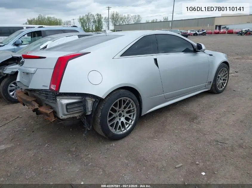 2011 Cadillac Cts Performance VIN: 1G6DL1ED7B0110141 Lot: 42257581