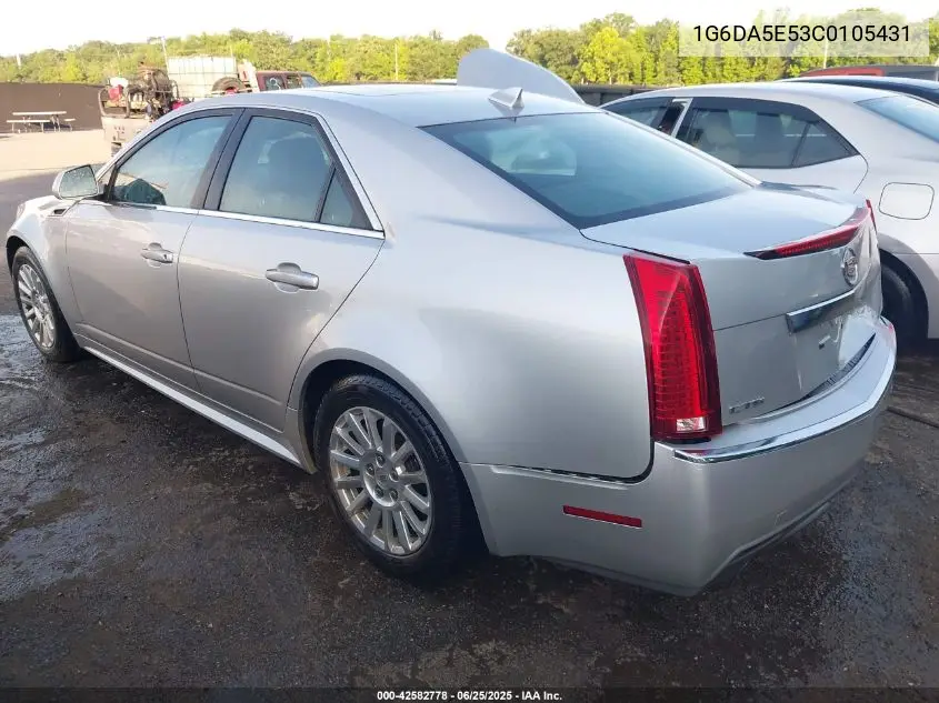 2012 Cadillac Cts Standard VIN: 1G6DA5E53C0105431 Lot: 42582778