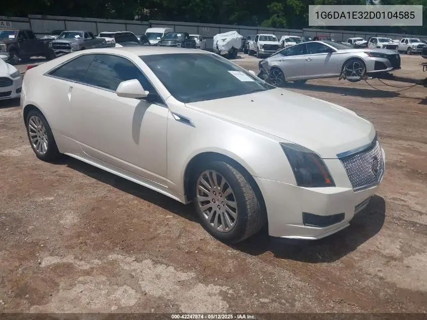 2013 Cadillac Cts Standard VIN: 1G6DA1E32D0104585 Lot: 42247874