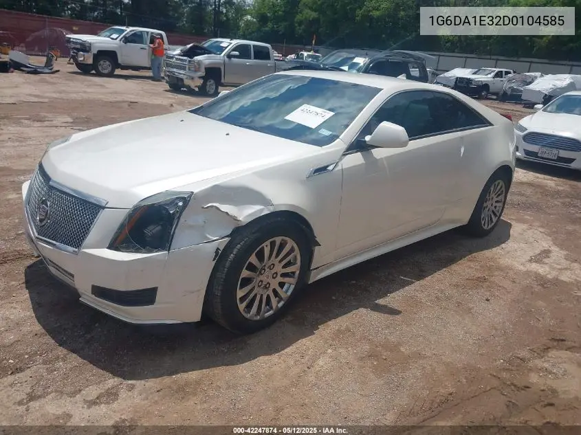 2013 Cadillac Cts Standard VIN: 1G6DA1E32D0104585 Lot: 42247874