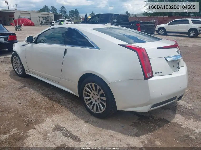 2013 Cadillac Cts Standard VIN: 1G6DA1E32D0104585 Lot: 42247874