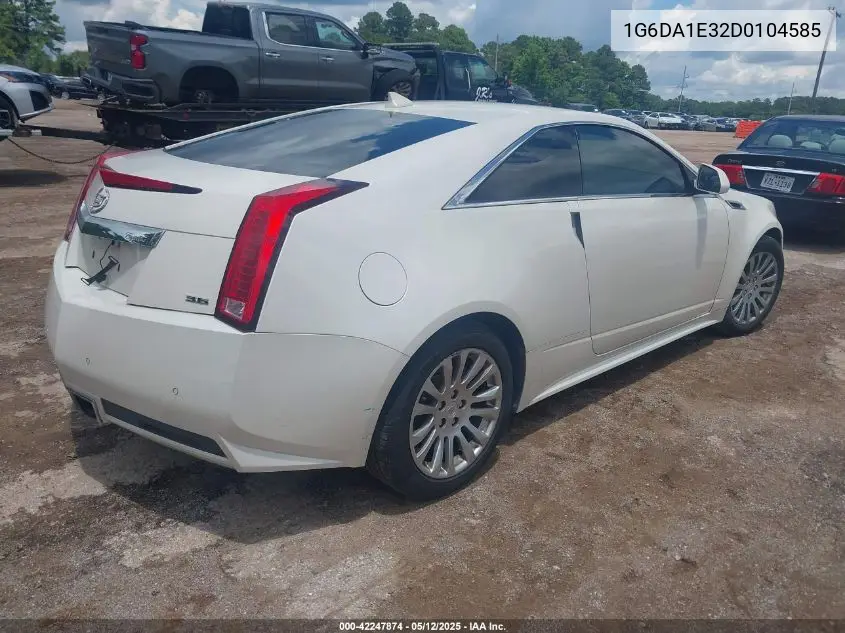 2013 Cadillac Cts Standard VIN: 1G6DA1E32D0104585 Lot: 42247874