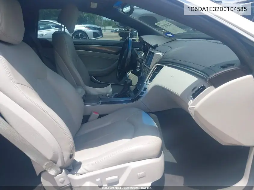 2013 Cadillac Cts Standard VIN: 1G6DA1E32D0104585 Lot: 42247874
