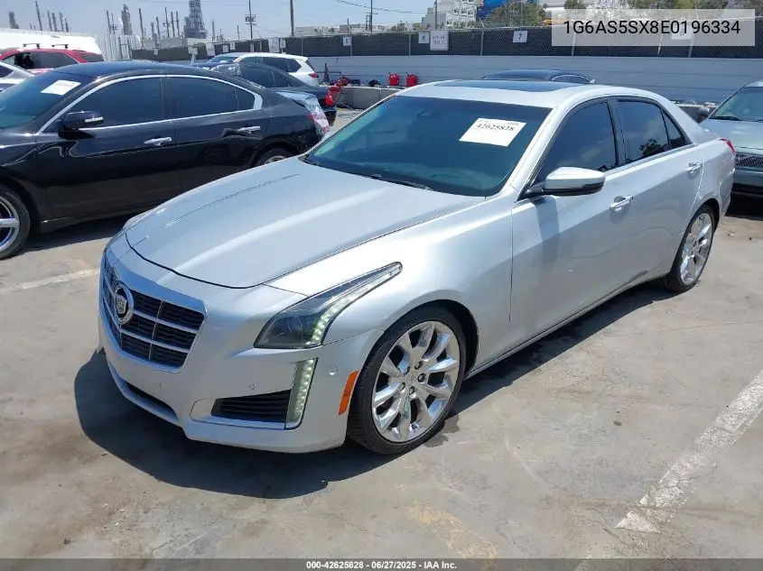 2014 Cadillac Cts Performance VIN: 1G6AS5SX8E0196334 Lot: 42625828