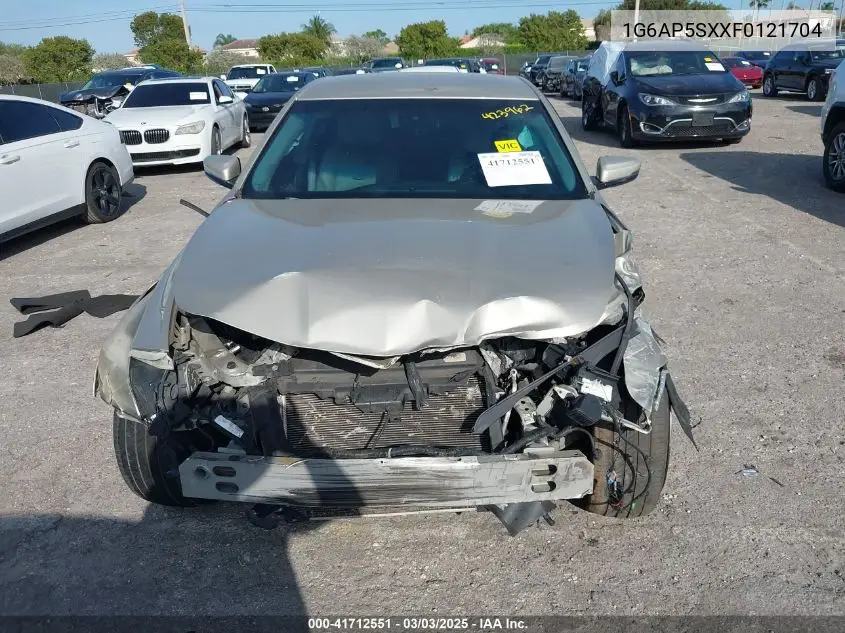 2015 Cadillac Cts Standard VIN: 1G6AP5SXXF0121704 Lot: 41712551