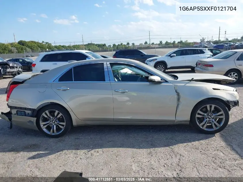 2015 Cadillac Cts Standard VIN: 1G6AP5SXXF0121704 Lot: 41712551