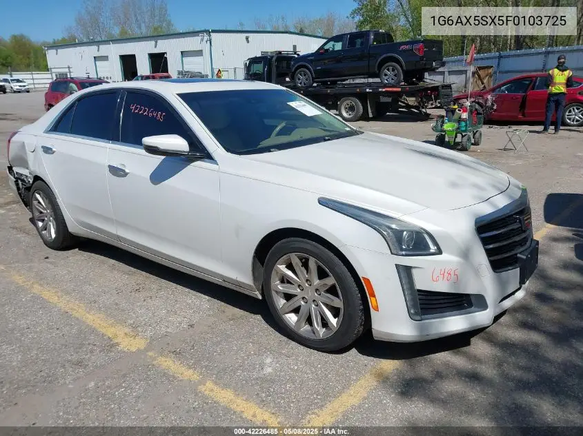 2015 Cadillac Cts Luxury VIN: 1G6AX5SX5F0103725 Lot: 42226485
