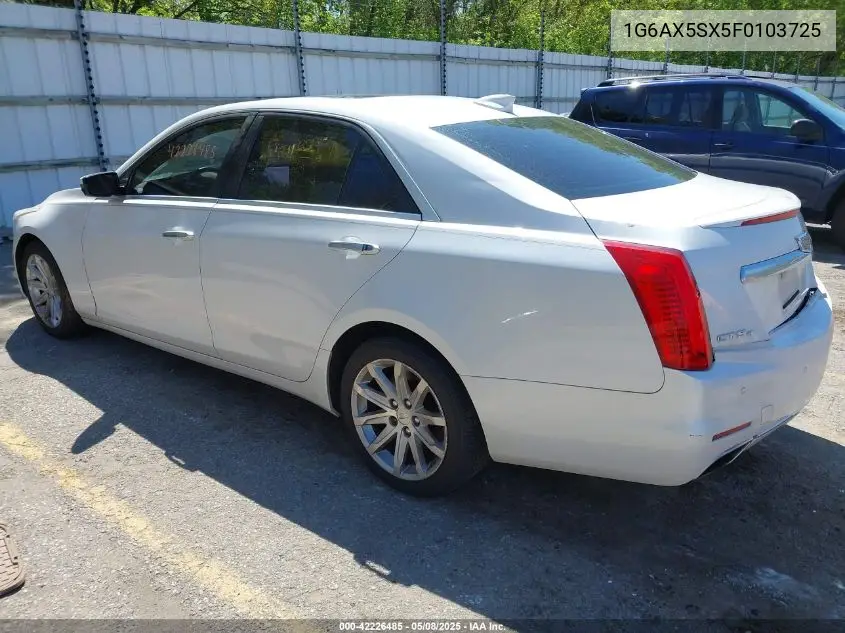 2015 Cadillac Cts Luxury VIN: 1G6AX5SX5F0103725 Lot: 42226485
