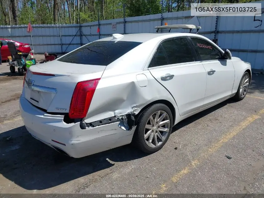 2015 Cadillac Cts Luxury VIN: 1G6AX5SX5F0103725 Lot: 42226485