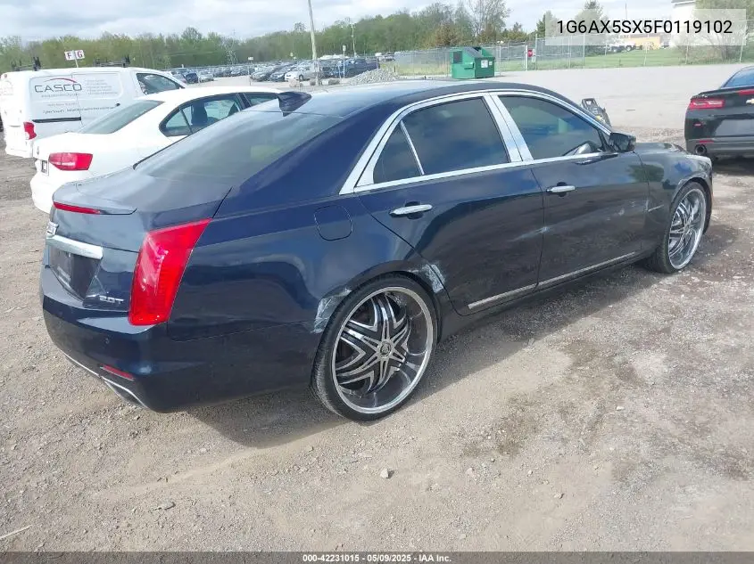 2015 Cadillac Cts Luxury VIN: 1G6AX5SX5F0119102 Lot: 42231015