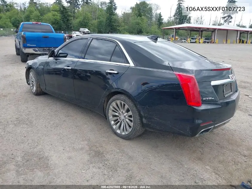 2015 Cadillac Cts Luxury VIN: 1G6AX5SXXF0107723 Lot: 42527005