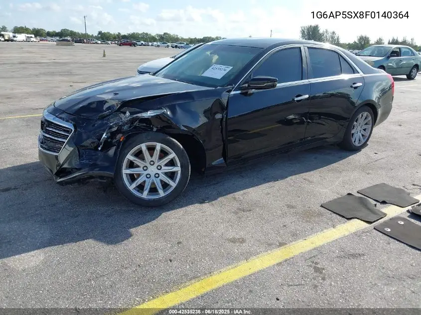 2015 Cadillac Cts Standard VIN: 1G6AP5SX8F0140364 Lot: 42535236