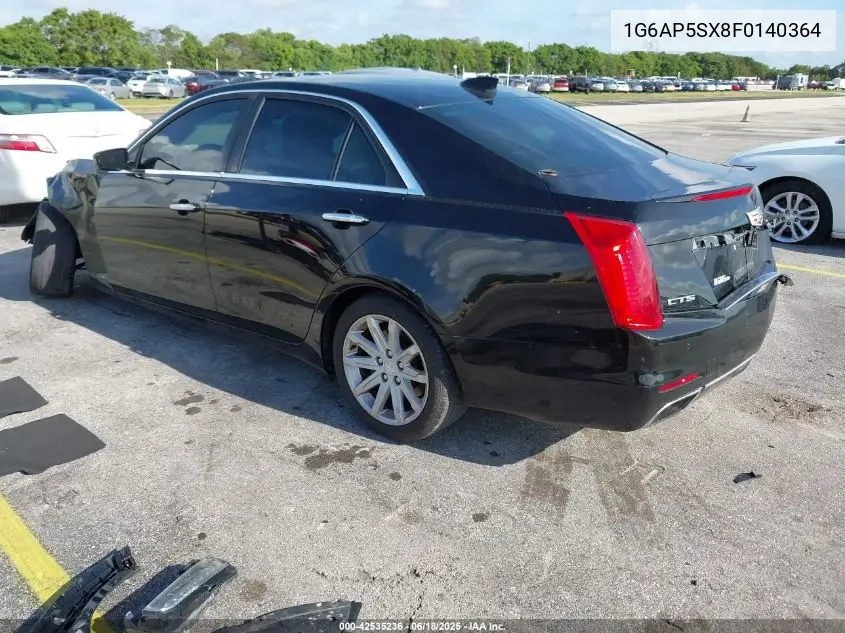 2015 Cadillac Cts Standard VIN: 1G6AP5SX8F0140364 Lot: 42535236