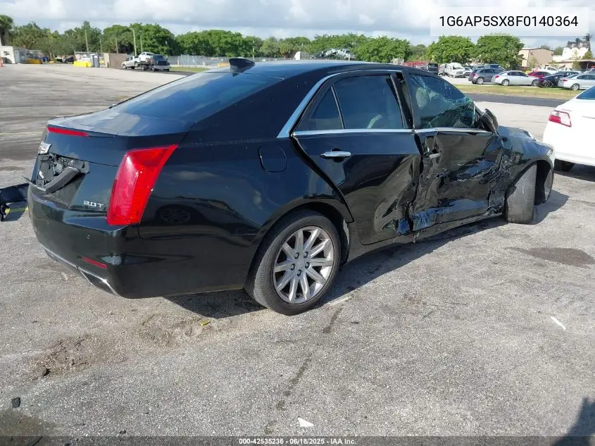 2015 Cadillac Cts Standard VIN: 1G6AP5SX8F0140364 Lot: 42535236
