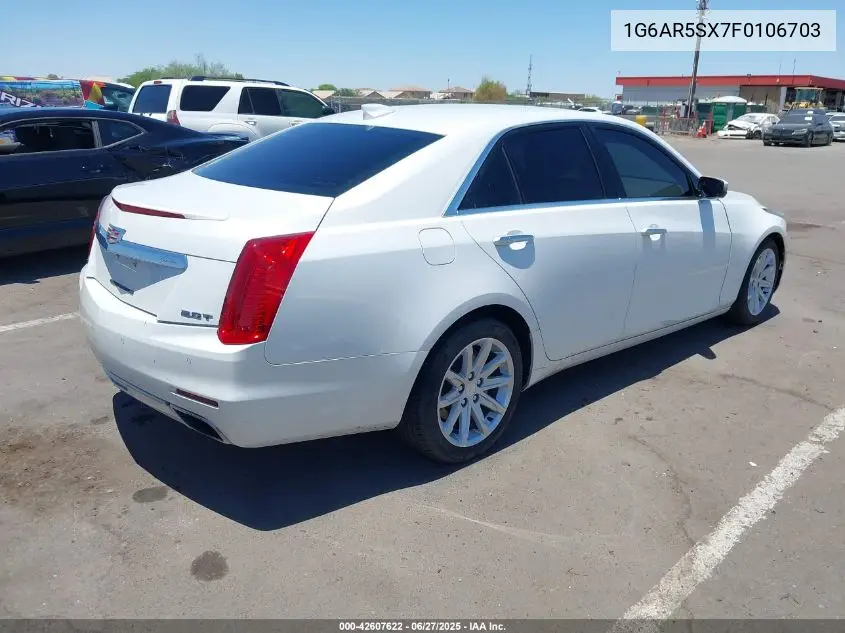 2015 Cadillac Cts Luxury VIN: 1G6AR5SX7F0106703 Lot: 42607622