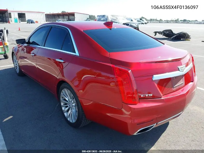 2015 Cadillac Cts Performance VIN: 1G6AS5SX4F0136097 Lot: 42613633