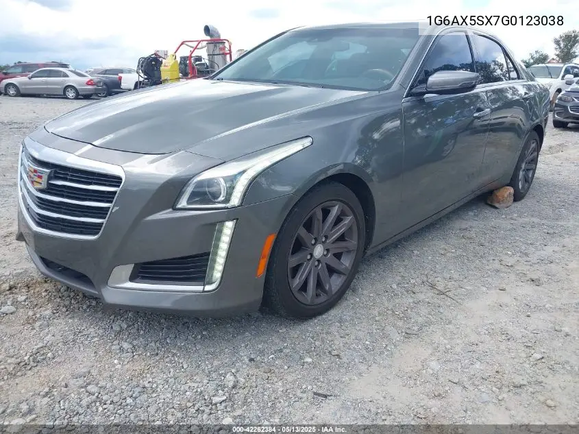 2016 Cadillac Cts Luxury Collection VIN: 1G6AX5SX7G0123038 Lot: 42262384