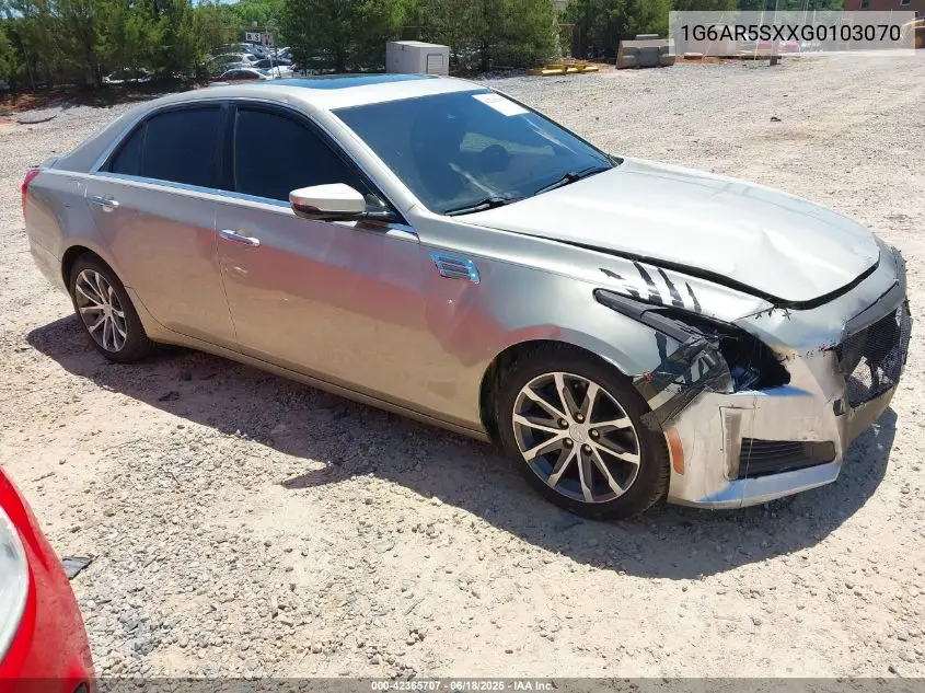 2016 Cadillac Cts Luxury Collection VIN: 1G6AR5SXXG0103070 Lot: 42365707